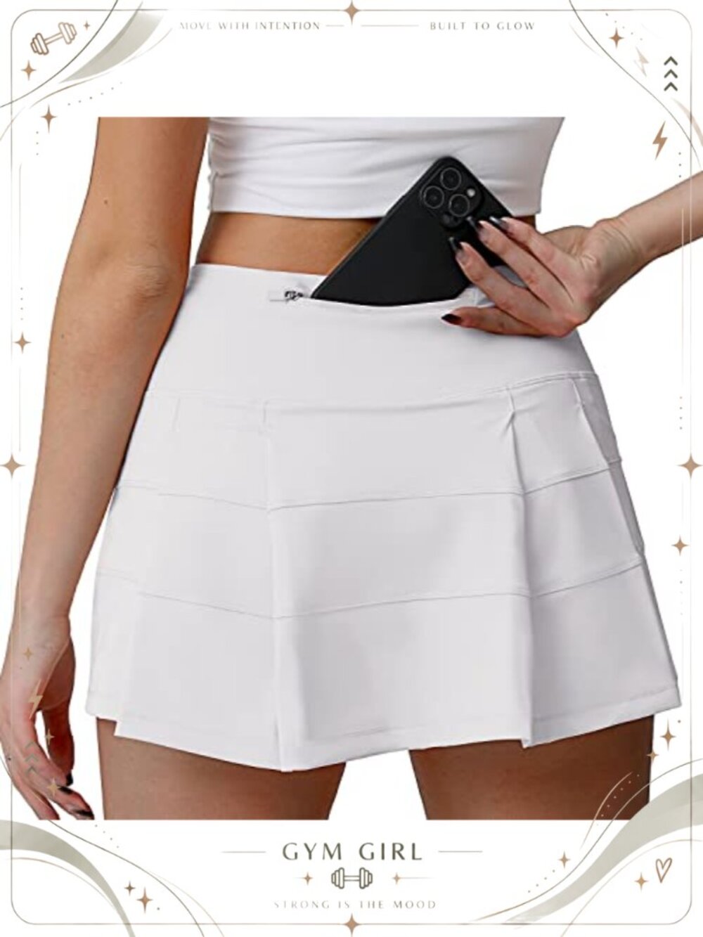 High Waisted Pleated Tennis Skirt with Pockets Athletic Skorts for Women